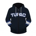 The Legendary Tupac Shakur Blue Halo Zip Up Hoodie