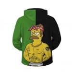 Tupac Shakur Ned Flanders Parody Funny Zip Up Hoodie