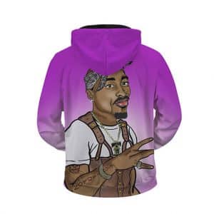 Tupac Amaru Shakur Westside Gang Sign Zip Up Hoodie