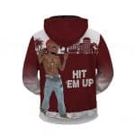 Gangsta Tupac Shakur Hit Em Up Dope Zip Up Hoodie