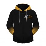 Legendary Rapper Tupac Makaveli Artwork Zip Up Hoodie