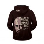 Tupac Amaru Shakur Iconic Quote Black Zip Up Hoodie