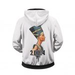 Tupac Shakur Tattoo Logo 2 Die 4 Cool Zip Up Hoodie