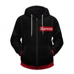 Supreme Greatest West Coast Rappers Black Zip Up Hoodie