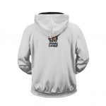 Minimalistic Tupac Shakur Artwork Off White Zip Up Hoodie