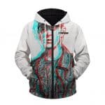 3D Soldier Eminem Glitch Artwork Dope Zip Up Hoodie