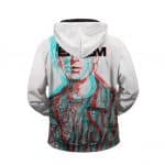 3D Soldier Eminem Glitch Artwork Dope Zip Up Hoodie