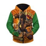 Comic Cover Superman Eminem Busta Rhymes Art Zip Up Hoodie