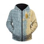Doodle Pattern Eminem Head Logo Art Stylish Zip Hoodie