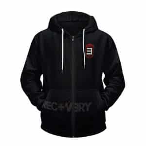 Eminem Album Logo Recovery Black Zip Up Hoodie Jacket
