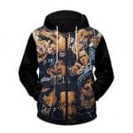 Iconic Legendary Hip-Hop Artists Poster Art Zip Up Hoodie