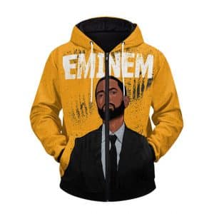 Marshall Mathers Eminem Grunge Art Awesome Zip Up Hoodie
