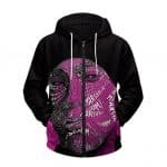 Marshall Mathers Eminem Typographic Face Art Zip Hoodie
