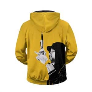 Rap God Eminem Grunge Artwork Yellow Zip Up Hoodie