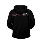 Rap Icon Eminem All Album Logo Art Black Zip Up Hoodie