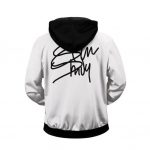 Slim Shady Signature Iconic Pose White Zip Hoodie Jacket