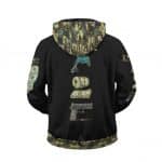 Dolphin Gun Money P.R.E Logo Camo Pattern Zip Up Hoodie