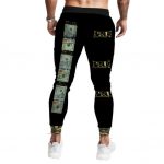 P.R.E Logo Dolphin Gun Money Camo Pattern Black Joggers