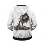 Travis Scott Rodeo Album Artwork White Zip Up Hoodie