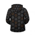 Travis Scott Signature Smiley Pattern Black Zipped Hoodie