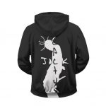 Awesome Cactus Jack Silhouette Graffiti Black Zip Up Hoodie