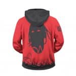 Stylish Travis Scott Red Silhouette Cool Zipped Hoodie