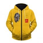 Travis Scott McDonald's Collab Dope Yellow Zip Up Hoodie