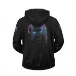 Neon Rainbow Silhouette Travis Scott Black Zip Up Hoodie
