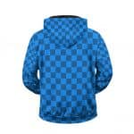 Travis Scott Vector Artwork Stylish Blue Zip Up Hoodie