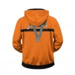 La Flame Travis Scott In Denims Artwork Orange Zip Up Hoodie
