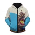 Travis Scott Gold Grillz Artwork La Flame Zipped Hoodie