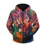 Cactus Jack Travis Scott Retro Style Artwork Zipped Hoodie