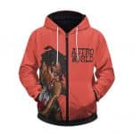 Influential Rapper Travis Scott Rhyming Dope Zipped Hoodie