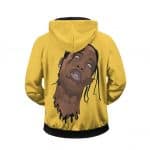 Travis Scott Zombie Head La Flame Yellow Zipped Hoodie