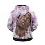 Cactus Jack Head Artwork Purple Clouds Zipped Hoodie