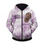 Cactus Jack Head Artwork Purple Clouds Zipped Hoodie