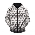 Rapper Travis Scott Cartoon Pattern Cool Zip Up Hoodie