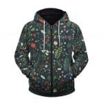 Stylish Astroworld Flowers Artwork Cactus Jack Zip Up Hoodie