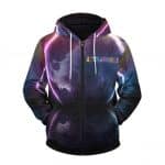 Retro Neon Circle Astroworld Travis Scott Zipped Hoodie