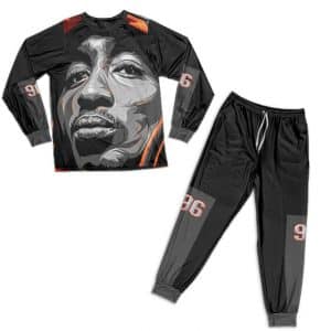 Amazing Tupac Shakur 96 Tribute Face Art Pajamas Set