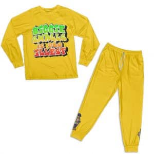 Biggie Smalls Is The Illest Gangsta Yellow Nightwear Set