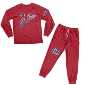 Classic 2Pac Collection 90 Shakur Dope Red Pyjamas Set