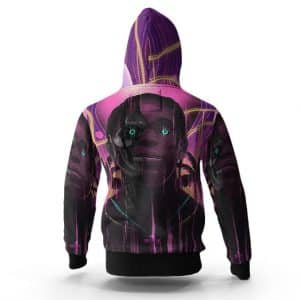 Futuristic Travis Scott Cyborg Vibrant Colors Hoodie