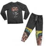 Iconic Biggie Smalls Painting Artwork Black Pajamas Set