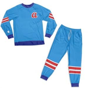 Iconic Jacket Design 2Pac Blue Cosplay Nightwear Set