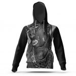 La Flame Travis Scott Drip Artwork Black Pullover Hoodie