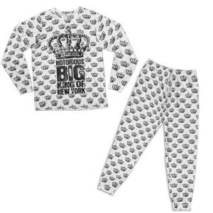 Notorious Big King Of New York Crown Logo Nightwear Set