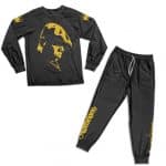Notorious Biggie Imagery Yellow Silhouette Nightwear Set