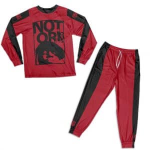 Notorious Biggie Silhouette Red And Black Pajamas Set