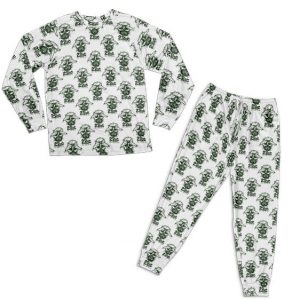 Tupac Is Alive Epic Skull Pattern White Pyjamas Set